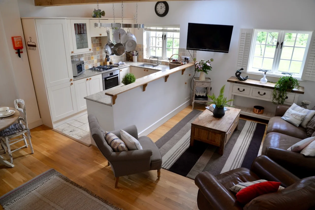 Living Area & Kitchen